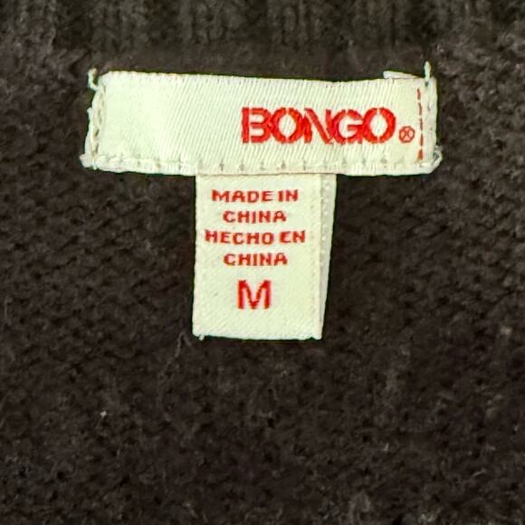 Bongo Junior Medium Black Green Red Elfie Christmas Sweater Holiday Pullover - Picture 2 of 4